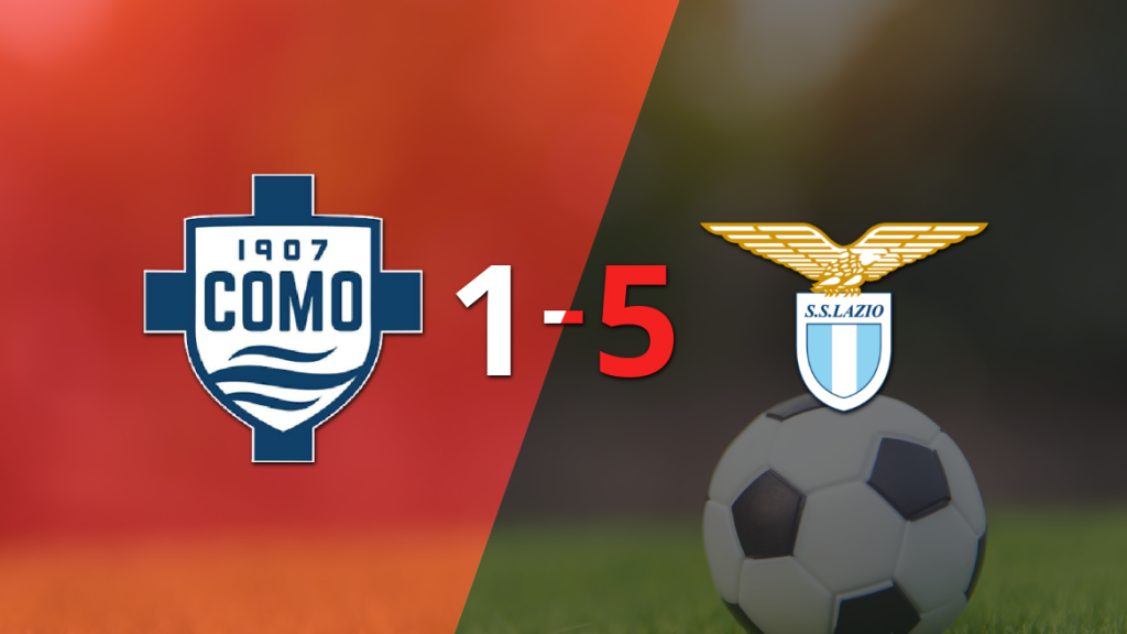 Lazio goleó 5-1 a Como 1907 con doblete de Valentín Castellanos