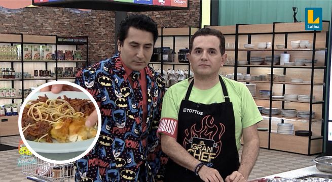 El Gran Chef Famosos: Tito Vega TROLEA a Armando Machuca con sus tallarines rojos