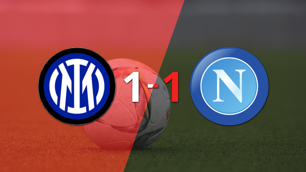 Napoli empató 1-1 en su visita a Inter