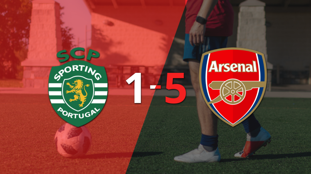 Una gran actuación de Arsenal le da la victoria por 5 a 1 ante Sporting Lisboa