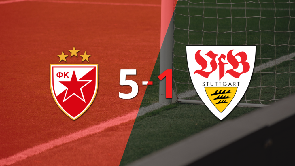 Estrella Roja se impone con goleada 5 a 1 a Stuttgart tras remontada