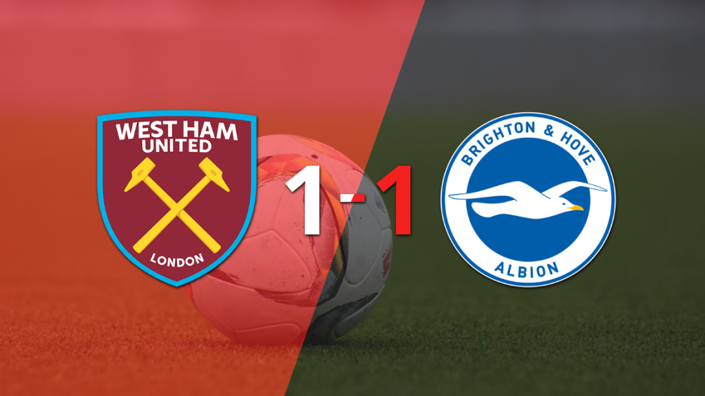 West Ham United y Brighton and Hove se reparten los puntos y empatan 1-1