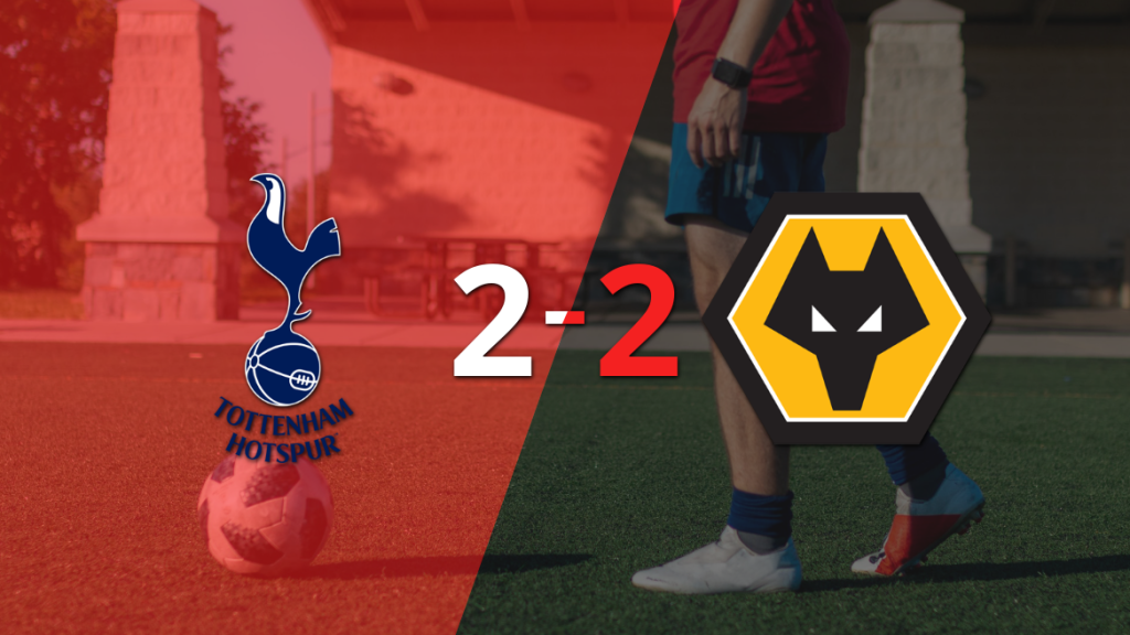 Wolverhampton logró un agónico empate ante Tottenham