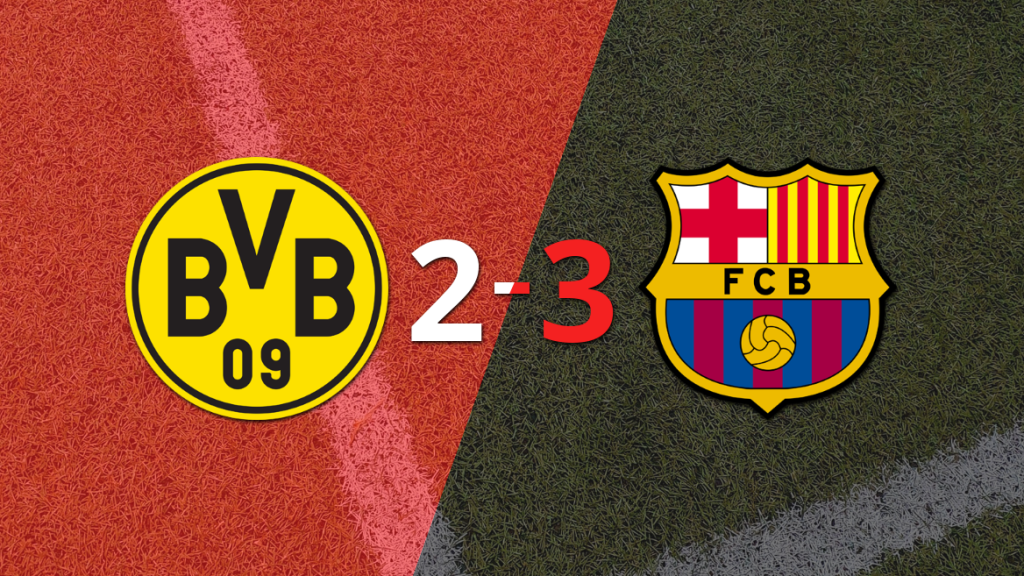 Borussia Dortmund cayó ante Barcelona con todo, a pesar del doblete de Serhou Guirassy