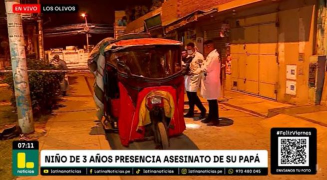 Hombre asesinado frente a su hijo de 3 años en Los Olivos | VIDEO