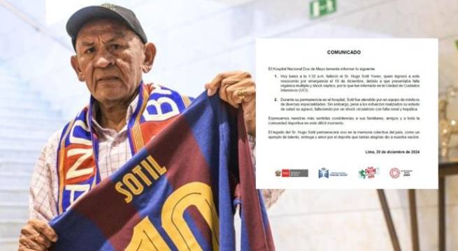 ¿De qué murió Hugo “Cholo” Sotil? Esto dijo el Hospital Dos de Mayo