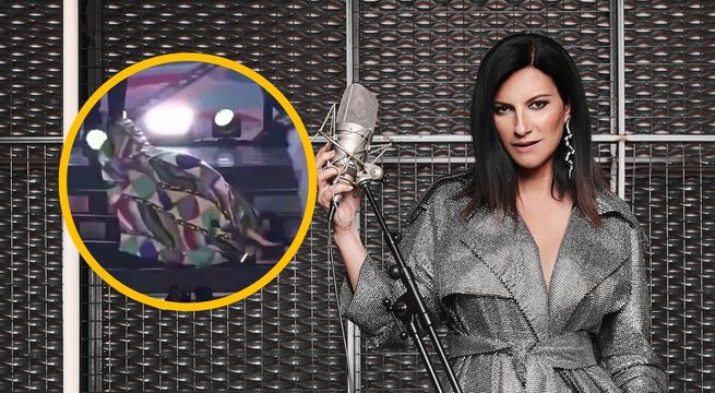 Laura Pausini sufre dura caída durante concierto en Italia | VIDEO