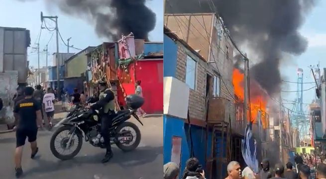 Callao: feroz incendio causa pánico en asentamiento humano “Puerto Nuevo”