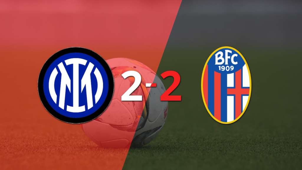 Bologna sacó un punto luego de empatar a 2 goles con Inter