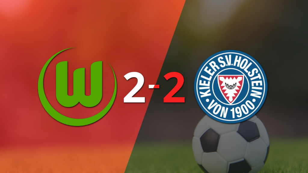 Wolfsburgo empató 2-2 con Holstein Kiel