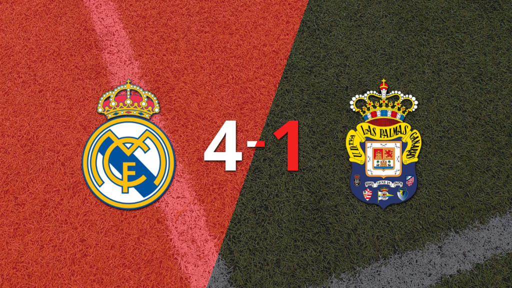 Real Madrid perdía con UD Las Palmas, pero lo dio vuelta con una goleada 4-1