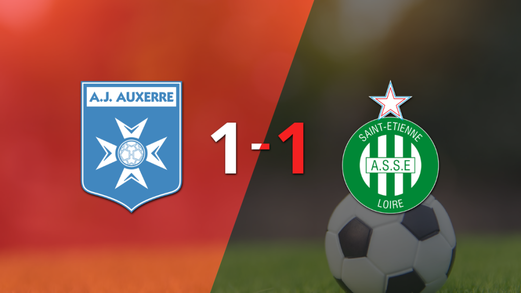 Auxerre y Saint Etienne empataron 1 a 1