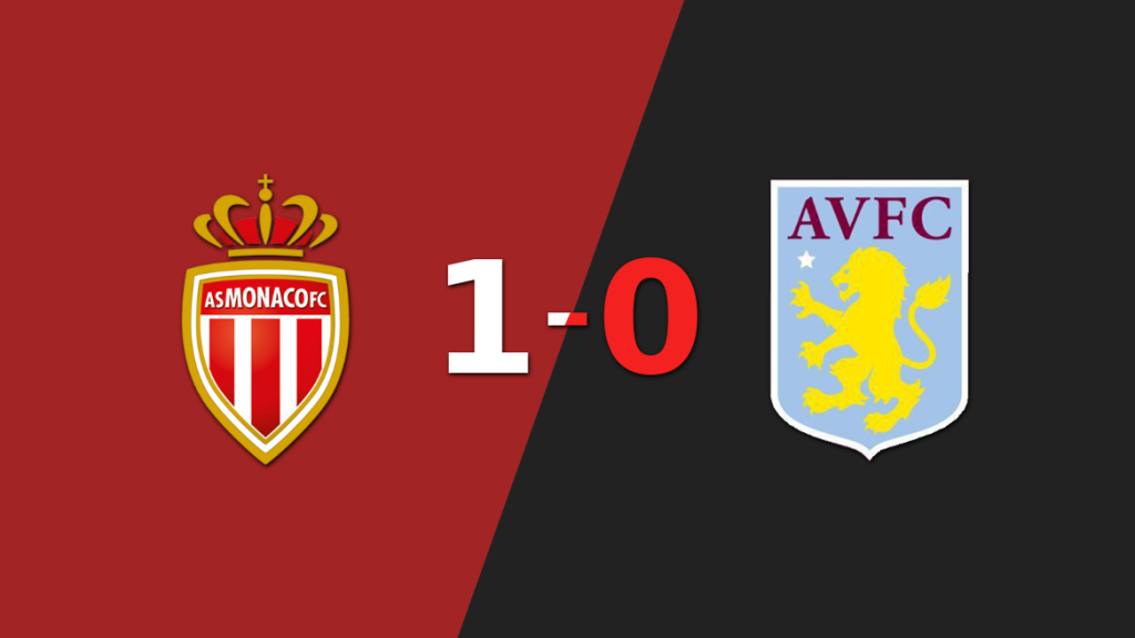 Mónaco derrotó 1-0 a Aston Villa con un gol de Wilfried Singo