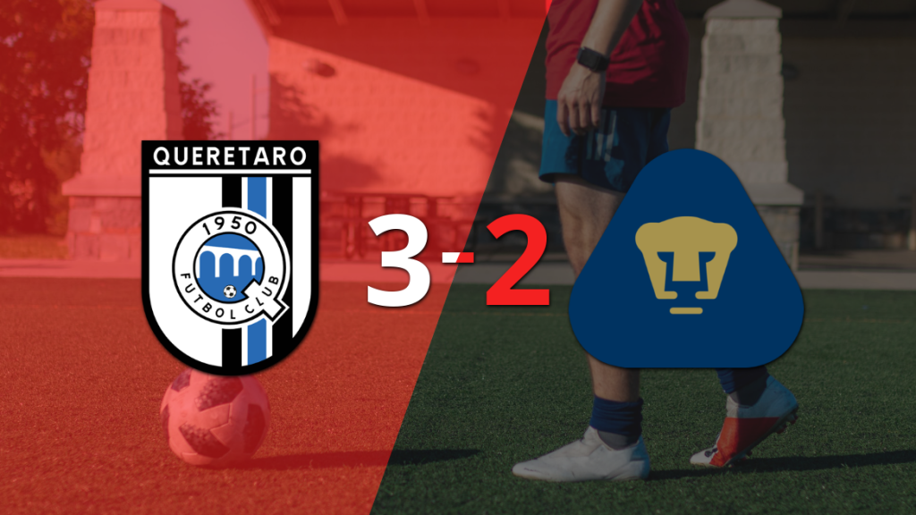 Doblete de Pablo Barrera guió el triunfo de Querétaro sobre Pumas UNAM