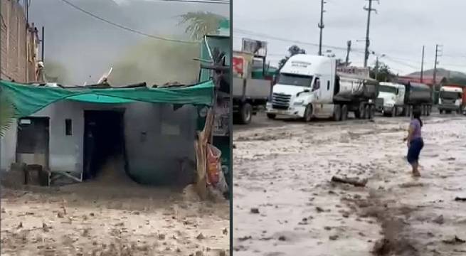 Más de 500 familias afectadas por huaicos y fuertes lluvias en Nasca