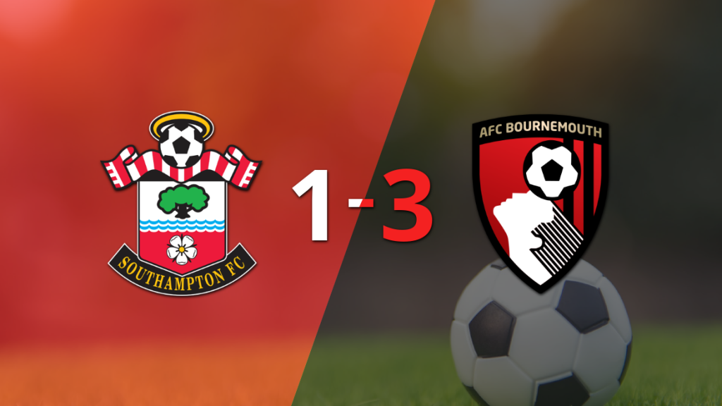 Dura derrota para Southampton sucumbe ante la contundencia de Bournemouth y cae por 3 a 1