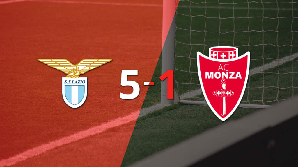 Goleada de Lazio a Monza con doblete de Pedro Rodriguez incluído