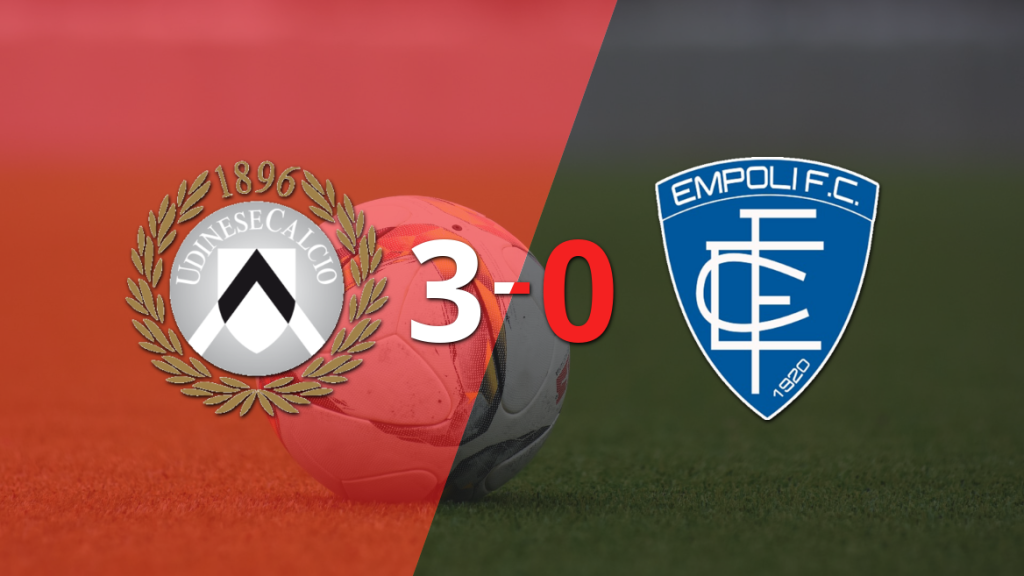Con doblete de Jurgen Ekkelenkamp, Udinese liquidó 3-0 a Empoli