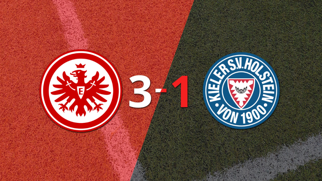 Eintracht Frankfurt logra una victoria de 3-1 sobre Holstein Kiel