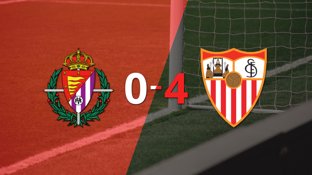 Juanlu Sánchez anotó un doblete en la goleada 4-0 de Sevilla a Valladolid