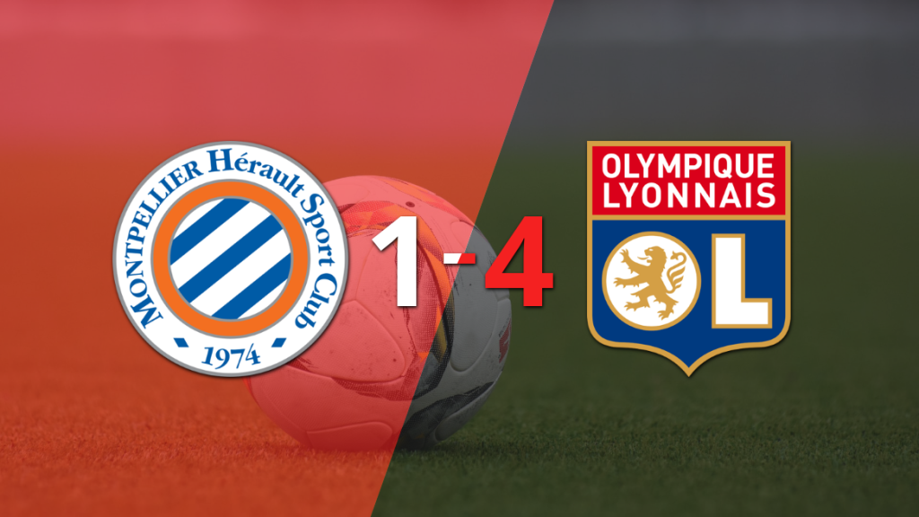 Olympique Lyon aplastó a Montpellier con un 4 a 1
