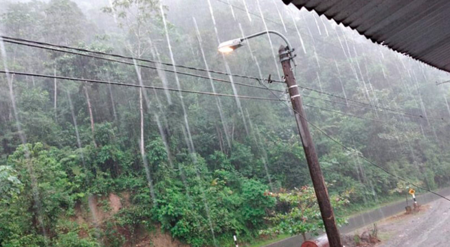 Senamhi: acumulado de lluvias en la selva alcanzará los 85 milímetros por día