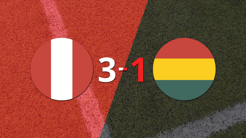 Con muchos goles, Perú derrotó 3-1 a Bolivia