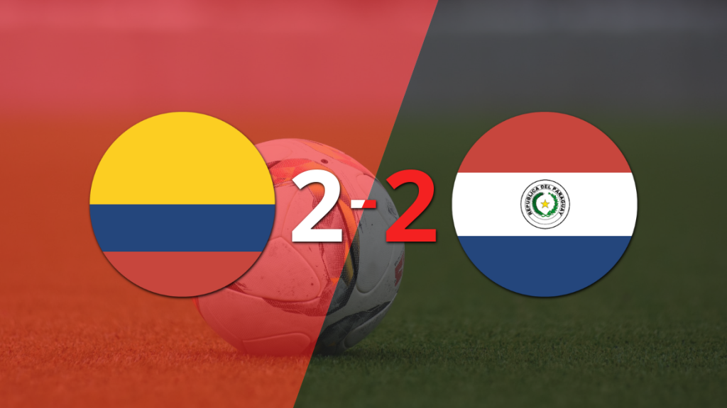 Colombia y Paraguay sellaron un empate a dos