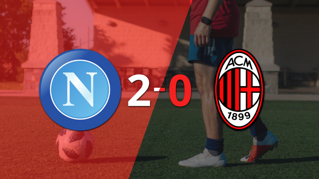 Napoli marcó dos veces en la victoria ante Milan en el estadio Diego Armando Maradona