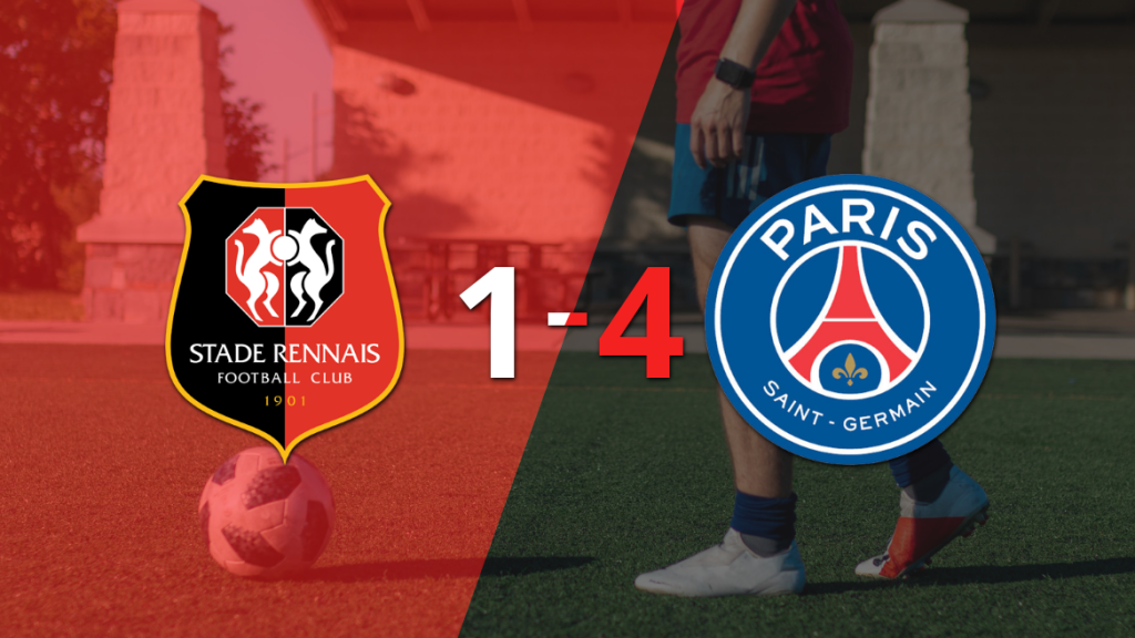 Ousmane Dembélé impulsó la victoria de PSG frente a Stade Rennes con dos goles
