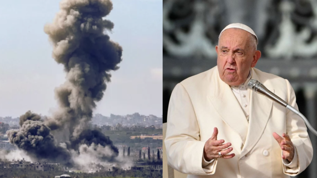 El papa Francisco pide un “alto al fuego definitivo” tras recientes bombardeos en Franja de Gaza
