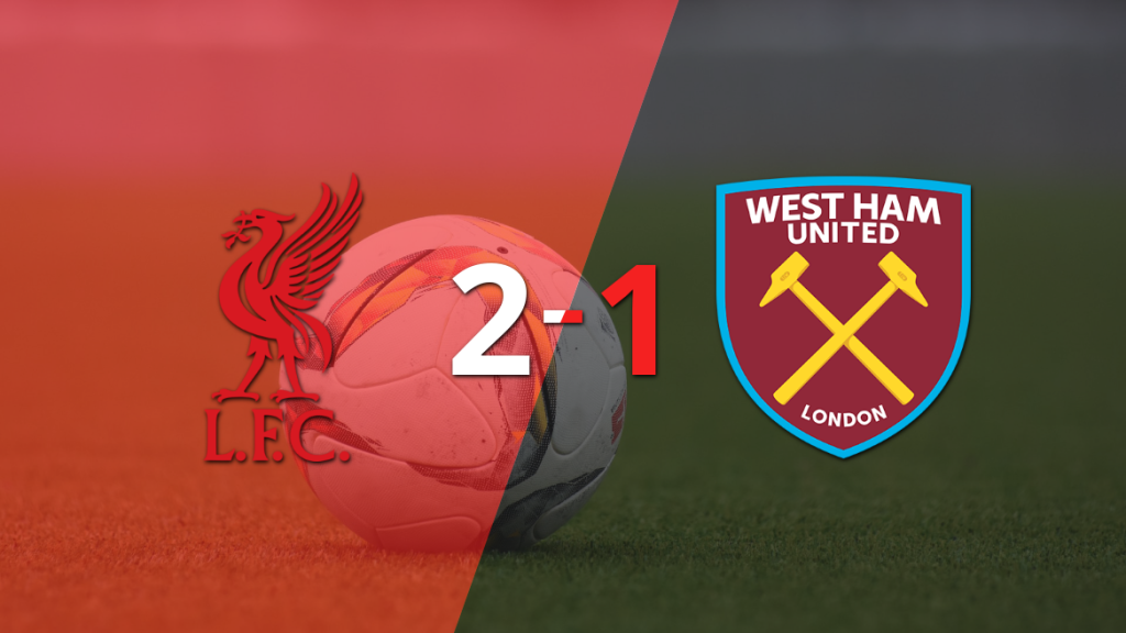Liverpool asegura la victoria al vencer 2-1 a West Ham United con un gol agónico