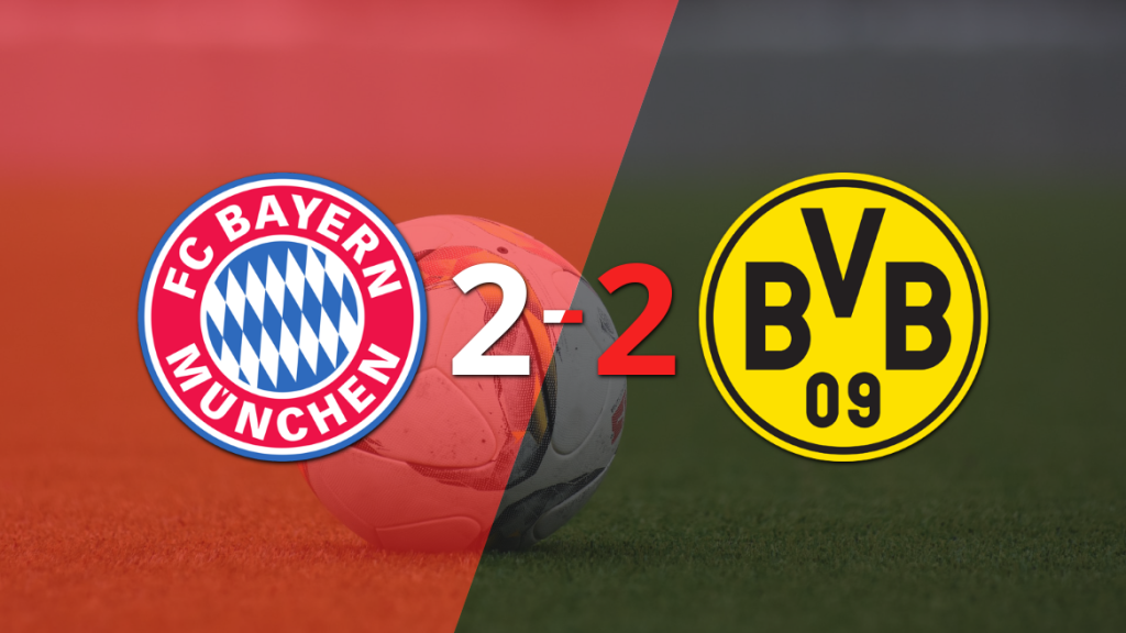 Bayern Múnich y Borussia Dortmund finalizaron “Der Klassiker” con un empate por 2