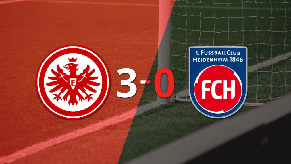 Heidenheim fue superado fácilmente y cayó 3-0 contra Eintracht Frankfurt