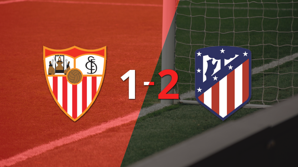Atlético de Madrid supera por 2-1 a Sevilla con gol agónico tras dar vuelta el partido