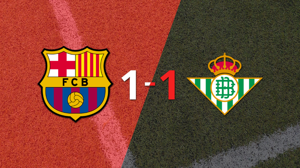 Barcelona y Betis se repartieron los puntos en un 1 a 1