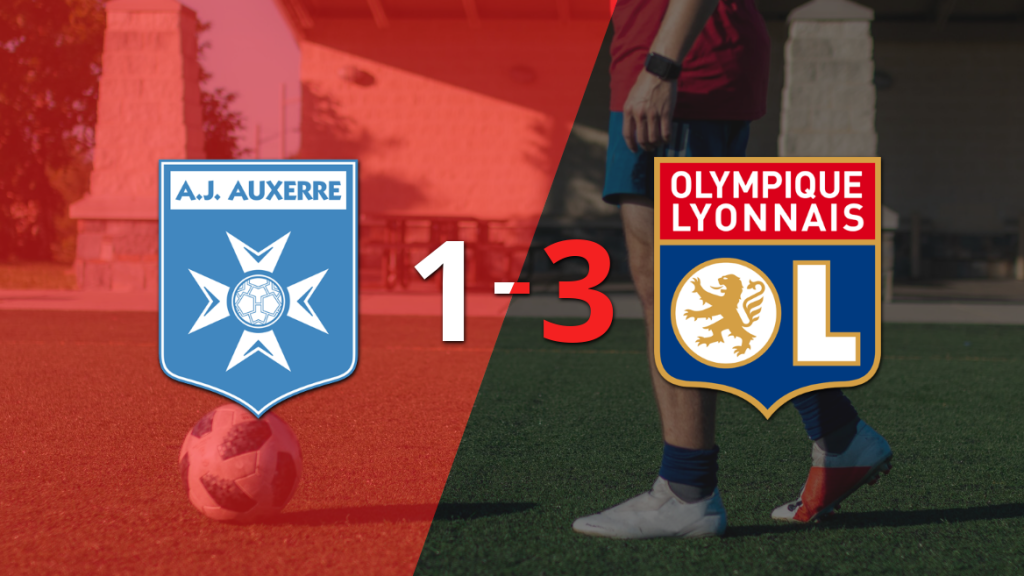 Con una actuación sobresaliente, Olympique Lyon aseguró una victoria por 3 a 1 contra Auxerre