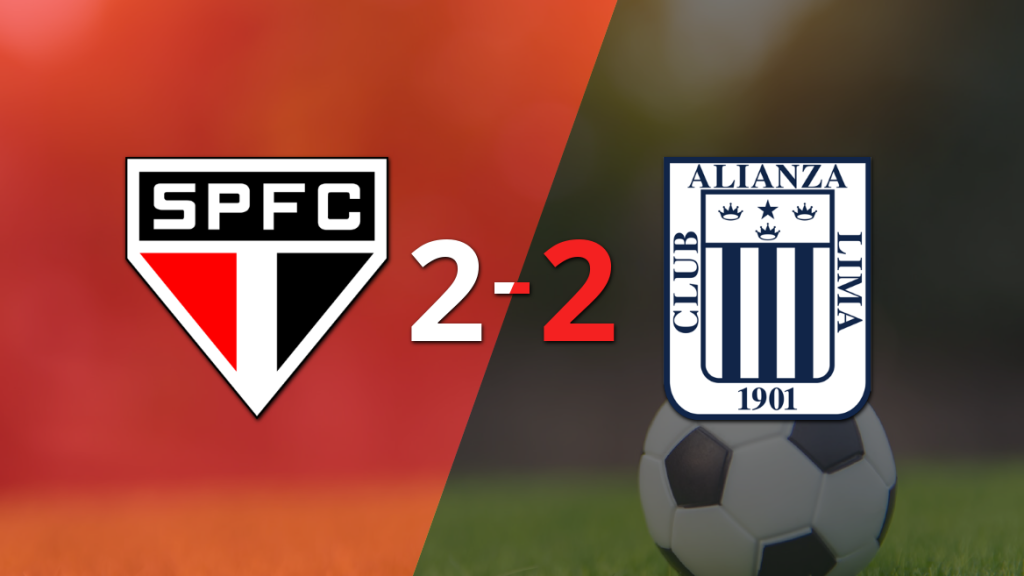 Pese a doblete de Ferreira, São Paulo empató con Alianza Lima