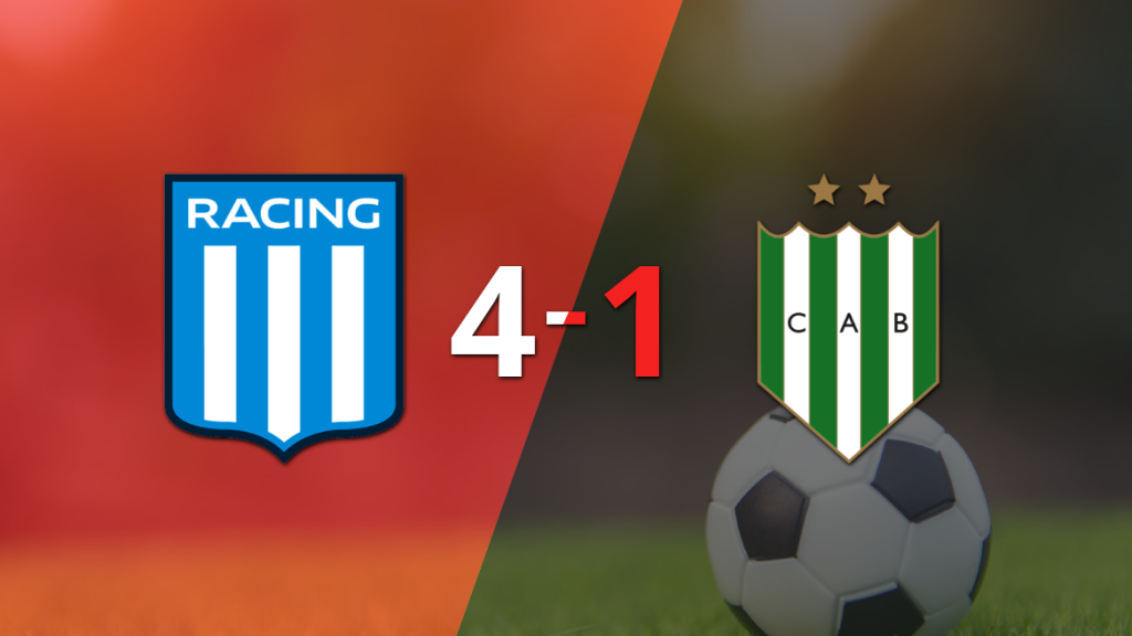 Con triplete y gran actuación de Adrián Martínez, Racing Club goleó a Banfield