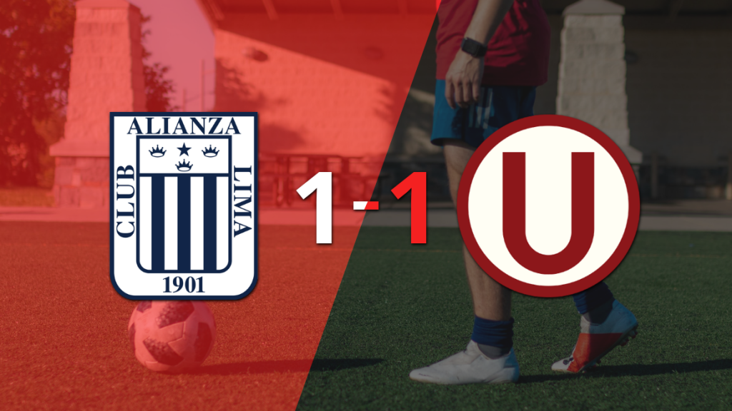 Con un empate agónico 1-1 terminó el Superclásico entre Alianza Lima y Universitario