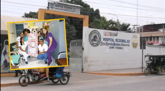 Captan a personal médico celebrando cumpleaños dentro del Hospital Regional de Tumbes