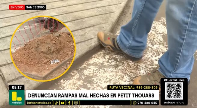 Denuncian rampas mal hechas en av. Petit Thouars: obra debió terminar hace dos meses