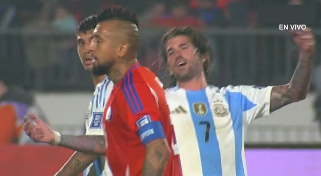 Arturo Vidal y el empujón que le dio a Rodrigo de Paul cuando lo quiso abrazar | VIDEO