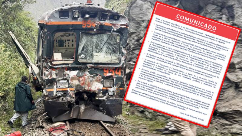 Ministerio de Transportes se pronuncia tras choque de trenes en la vía a Machu Picchu