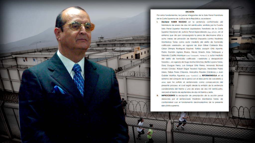 Vladimiro Montesinos seguirá en prisión hasta el 2037: PJ anula compurgación de pena