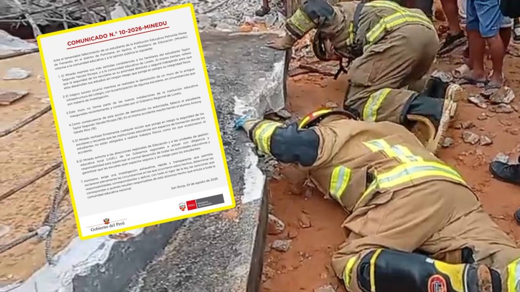 Ministerio de Educación se pronunció tras muerte de escolar en colegio de Iquitos